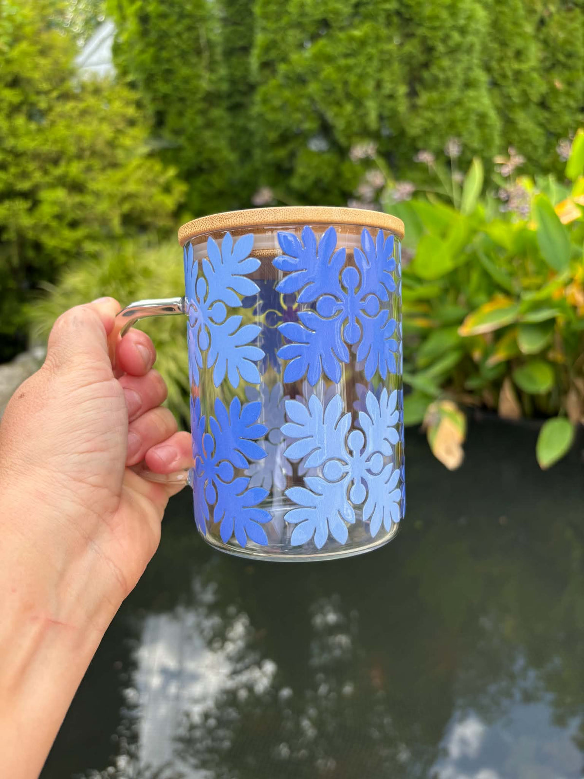 Large Kuiki print, Glass Mug