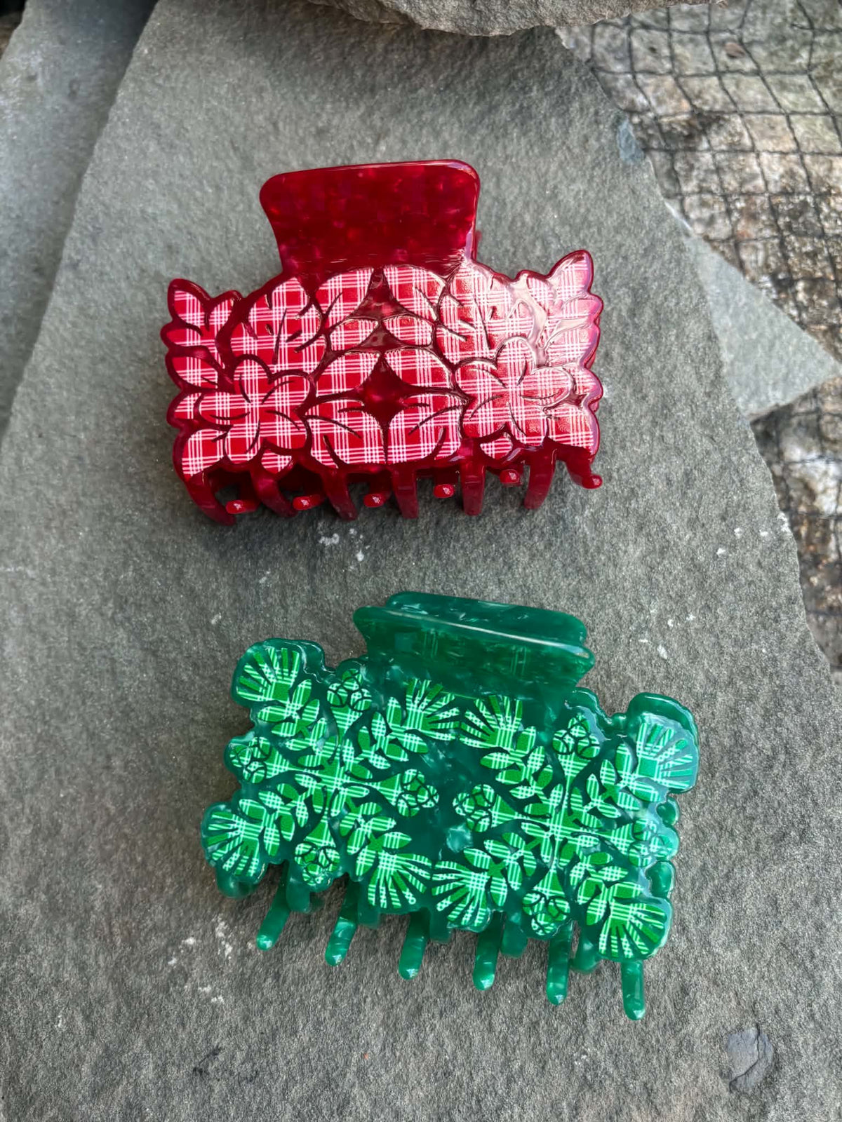 Holiday Claw Clip, Green