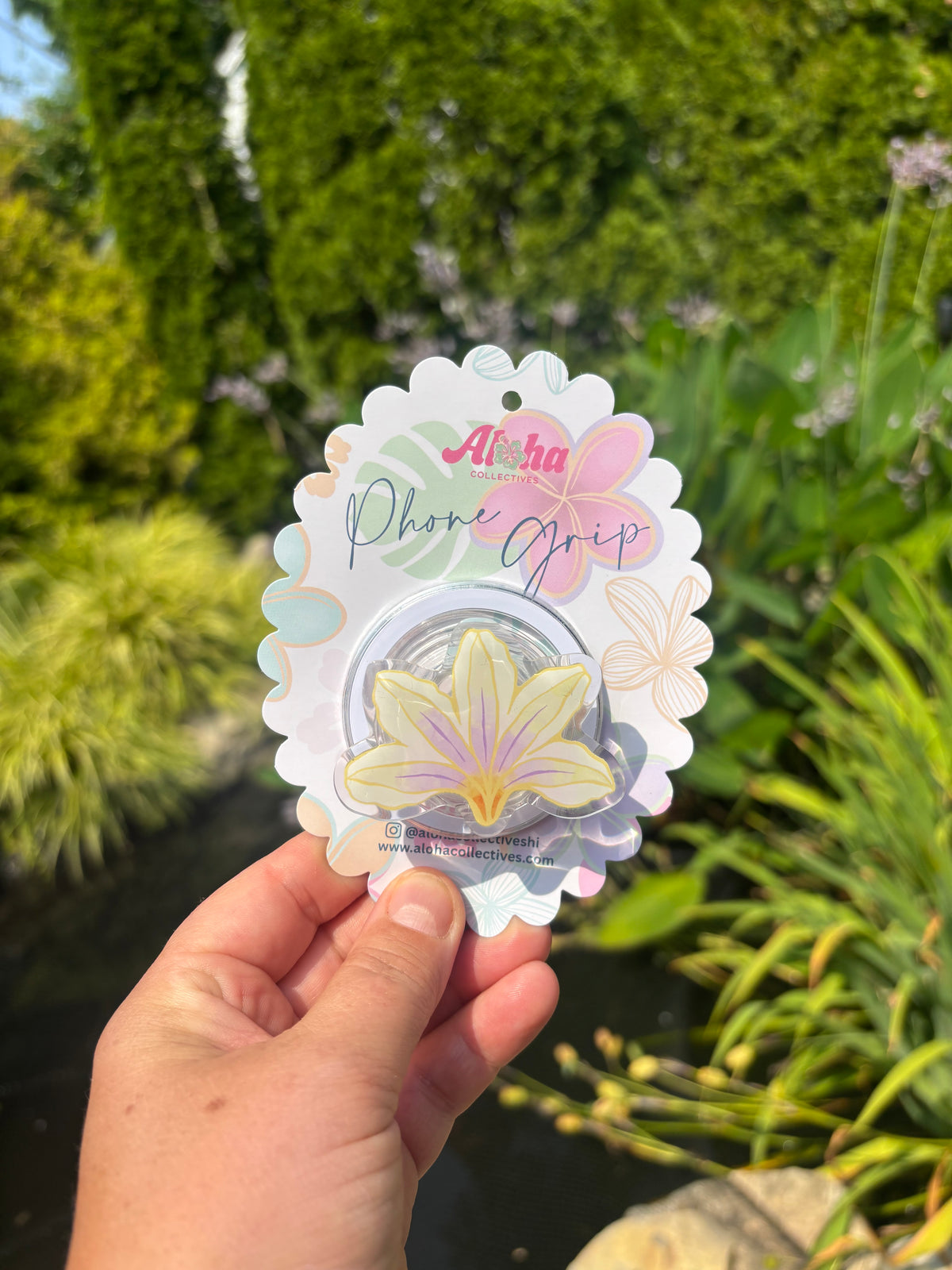 Phone Grip,  Naupaka flower