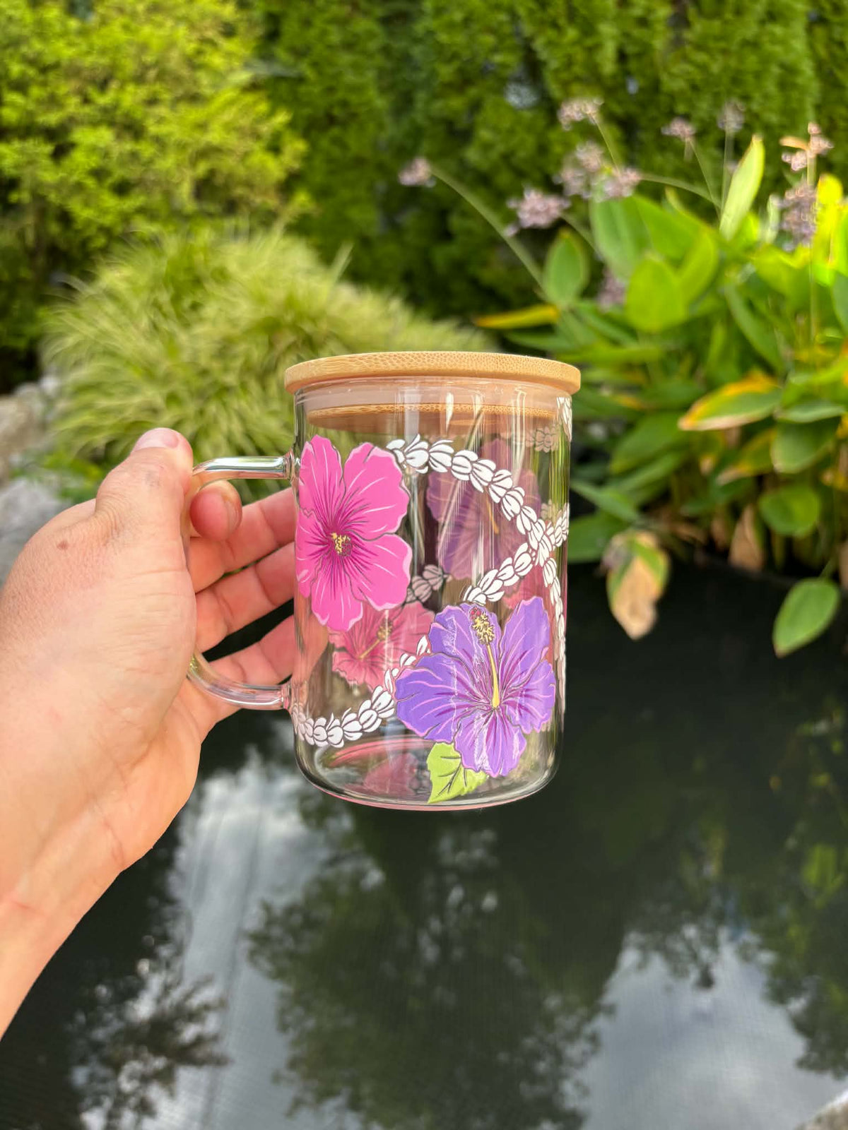 Hibiscus Twist, Glass Mug