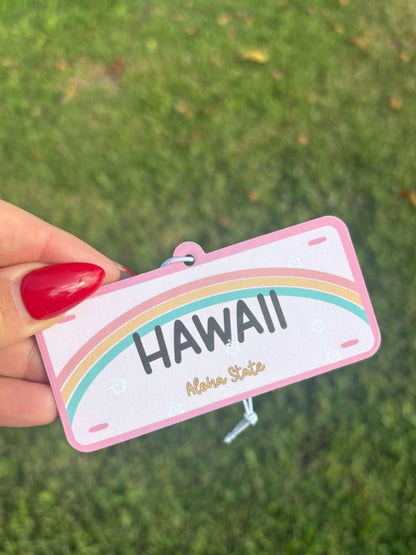 Hawaii License Plate, air freshener