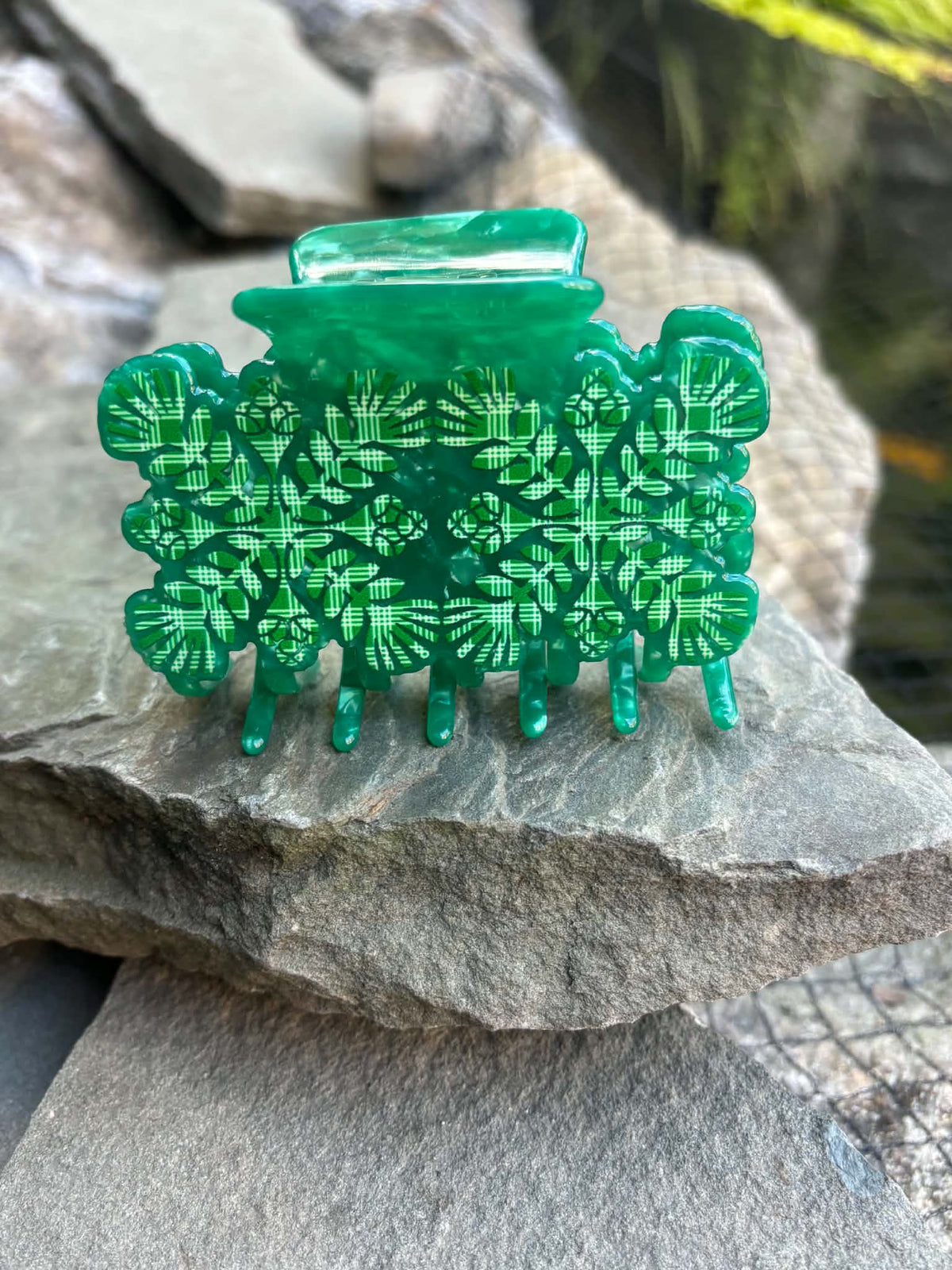 Holiday Claw Clip, Green