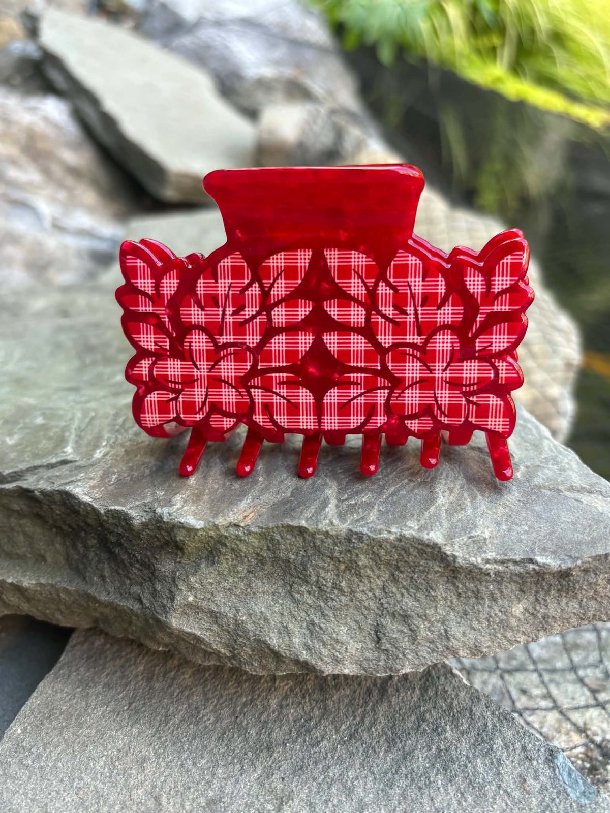 Holiday Claw Clip, Red