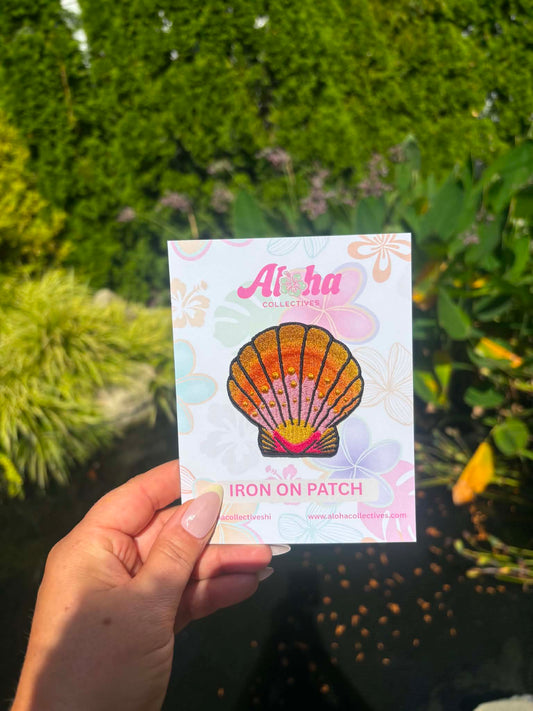 Iron On Patch, Sunrise Shell
