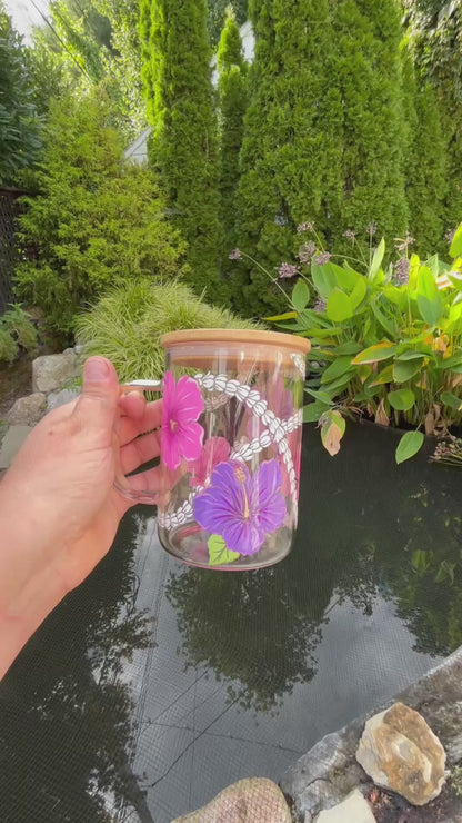 Hibiscus Twist, Glass Mug